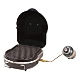Coleman Fold N Go 1-Burner Propane Grill, Lightweight & Portable Grill with Instastart Push-Button Ignition, Adjustable Horseshoe Burner, Built-In Handle, & 6,000 BTUs of Power